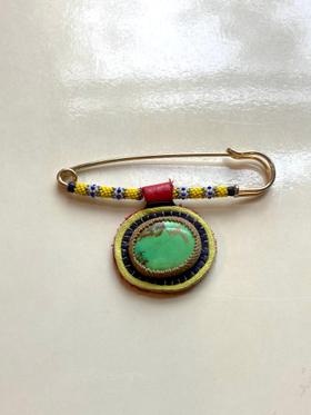 Robin Mollicone Turquoise Brooch