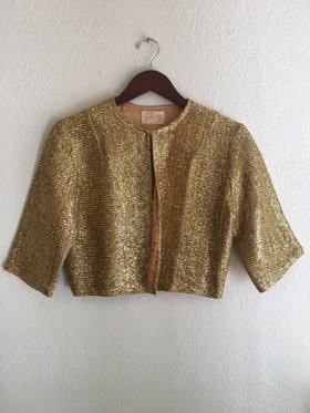 Gold crop jacket