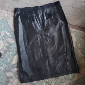 Roberta diCastelli Leather Snap Skirt