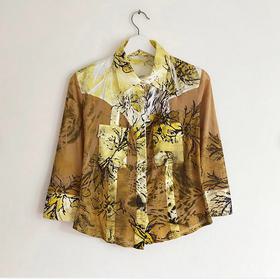 vintage silk mesh blouse