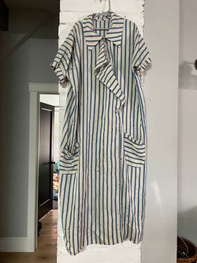 French striped silk summer dress