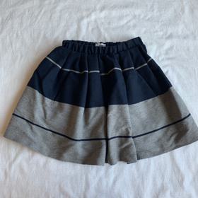 Romantic Stripe Wool Skirt