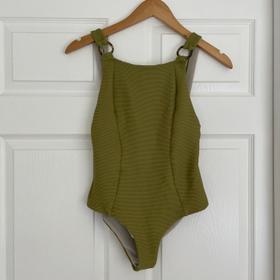 Olive green one piece swimsuit