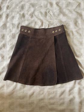 Vintage Suede Mini Skirt