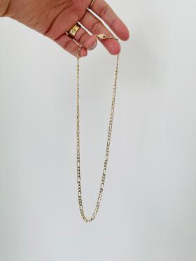 Large Gold Figaro Chain Necklace