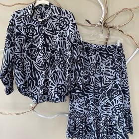 Vintage Hand Sewn Blouse and Skirt set