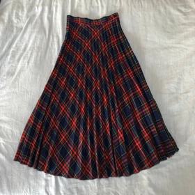 Handmade Pleated Accordion Tartan Skirt