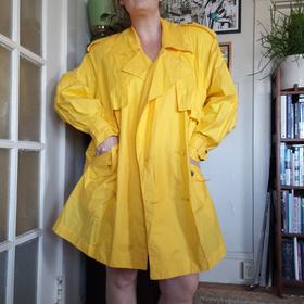 Yellow Oversized Cotton Trench