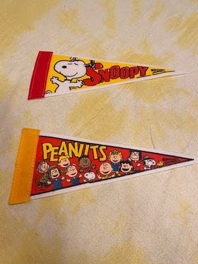 Peanuts pennants and window decal