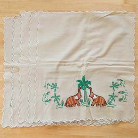 Hand Embroidered Elephant Cotton Cloths