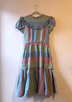 Tiered linen party dress