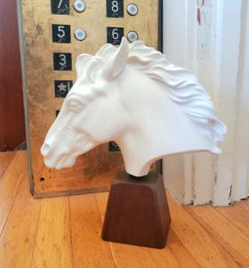 Porcelain & Resin Horse Head Sculpture