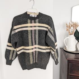 Wool Pastel Plaid Sweater