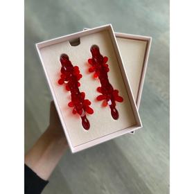 Simone Rocha x H&M red long earrings