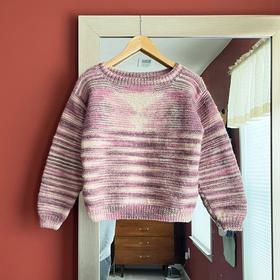 Handknit space dye sweater
