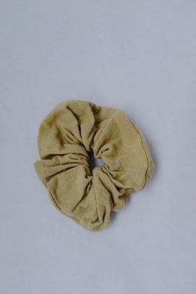 Textured Cotton Scrunchie - Sand