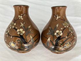 Japanese bronze/brass vases