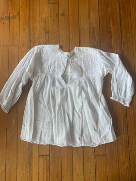 Embroidered white cotton blouse