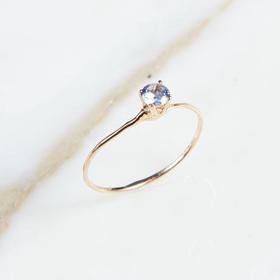 14k Sapphire Princess Ring