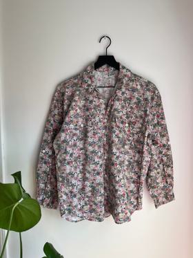 Muted floral button up