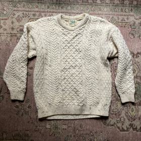 80s Aran fisherman sweater