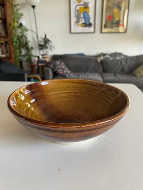 Handmade clay bowl