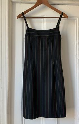 Little black striped dress