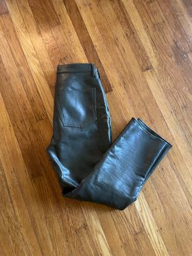 90s Pinch Waist Recycled Leather Pants
