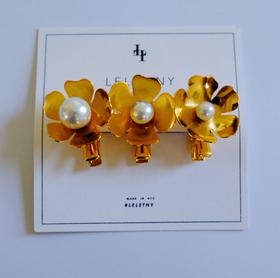 Philippa Pearl Flower Clip Set of 3