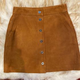 Goat suede skirt