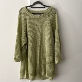 Large weave linen sweater