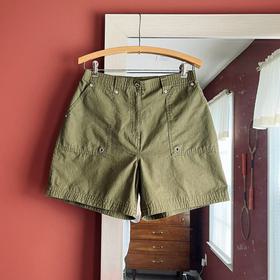 High waisted utility shorts