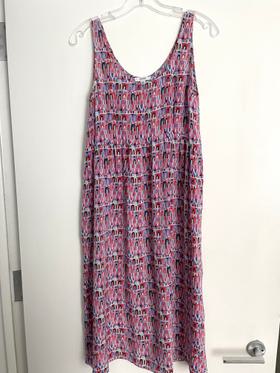 Printed Silk Dress, size M