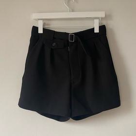 Pleated Belted Shorts