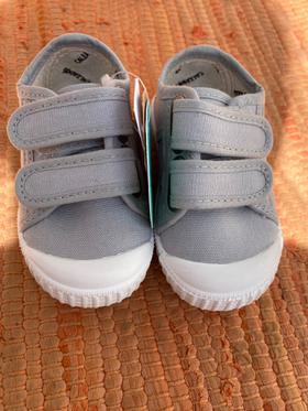 Tiras Lona Velcro Sneakers Grey