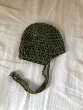 Hand knit baby bonnet