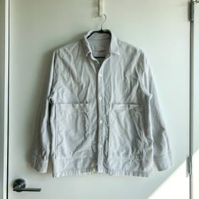 white corduroy button down work jacket
