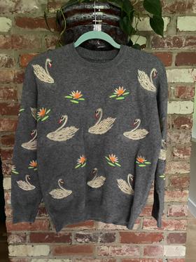 Sweater with Swans