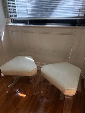 High Back Lucite Accent Chair