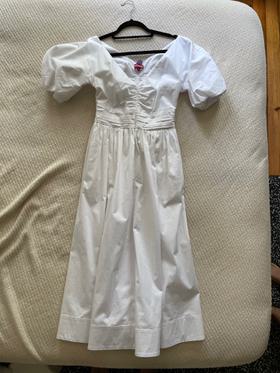 Greta Midi Dress White size 4