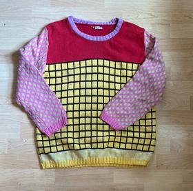 Grid sweater