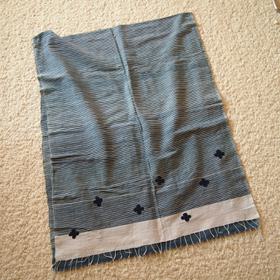 Hand dyed cotton stripe scarf