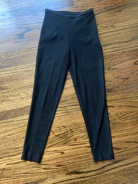 Vintage high-waist ribbed ponte pants