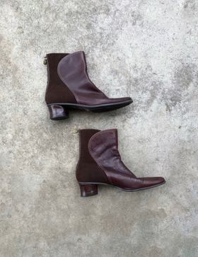 Reddish brown ankle boots