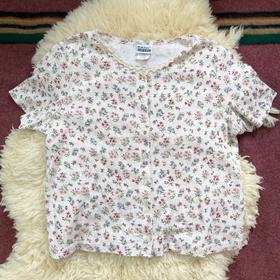 90s floral blouse
