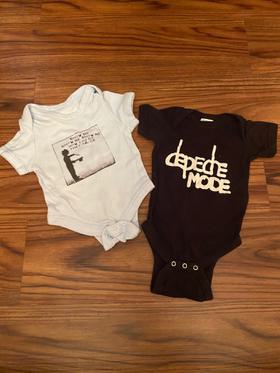 The Cure + Depeche Mode baby onesies