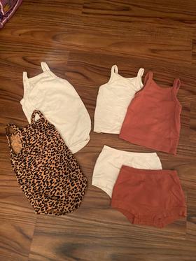 Baby tank bodysuits, bloomers, and tank