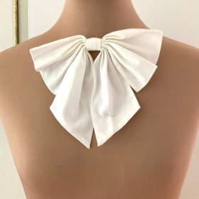 White Bow Tie Necklace