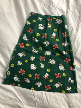 Vintage High waisted Floral Skirt