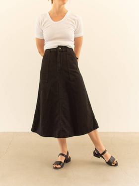 Vintage Black Utility Skirt 24" Waist